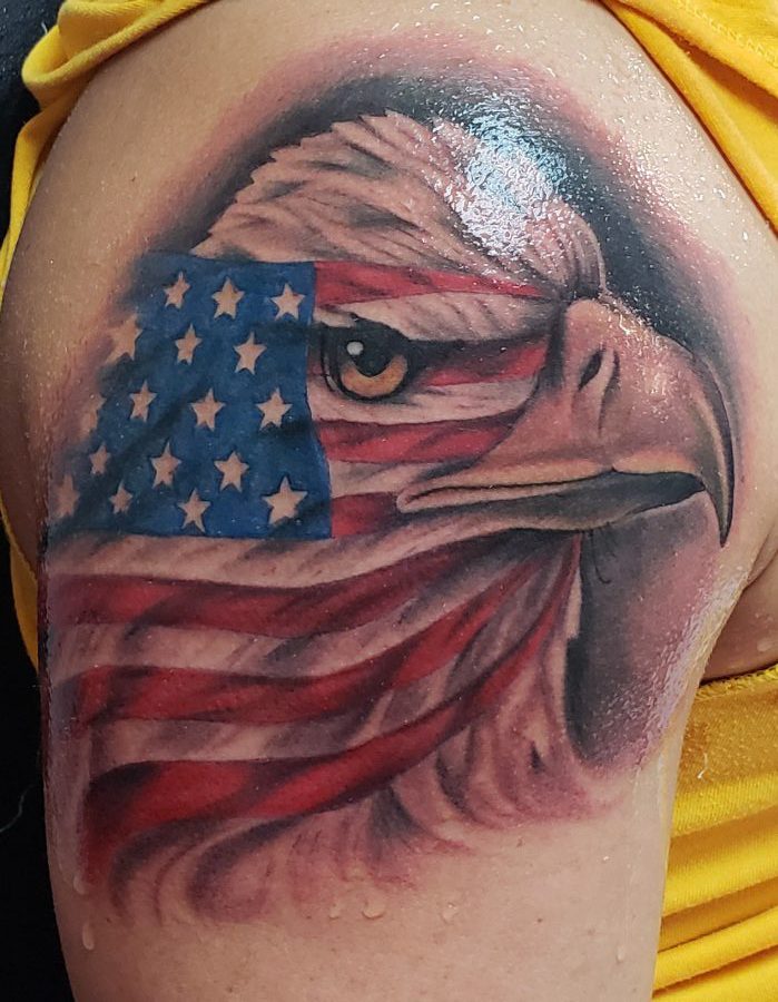 Tattoo in Tampa Bay American Flag